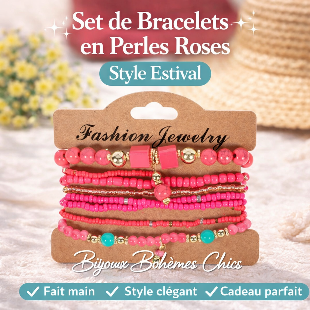 Set de Bracelets Bohèmes en Perles