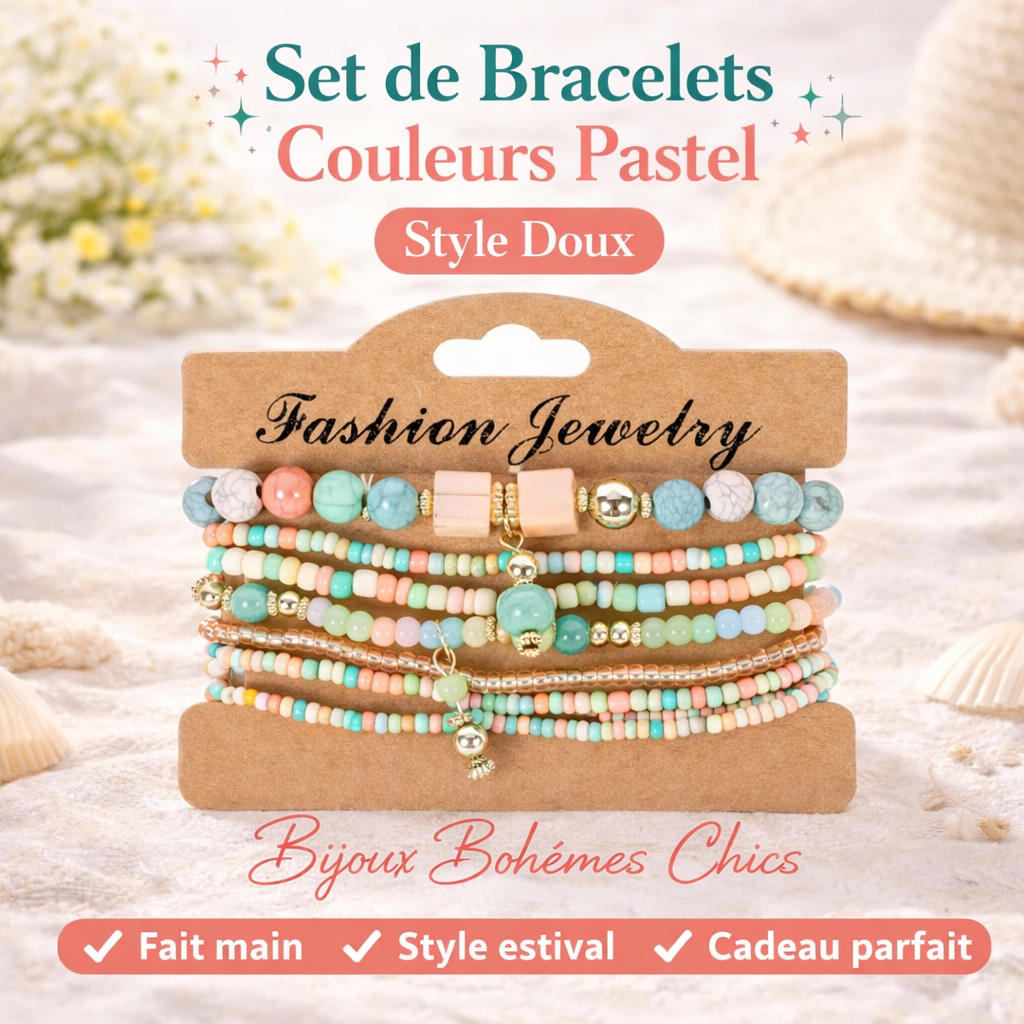 Set de Bracelets Bohèmes en Perles