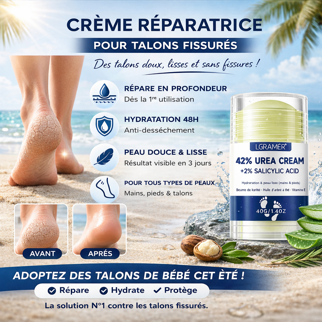 Crème Réparatrice pour Talons Fissurés (Exemple Produit Ne pas commander ! )