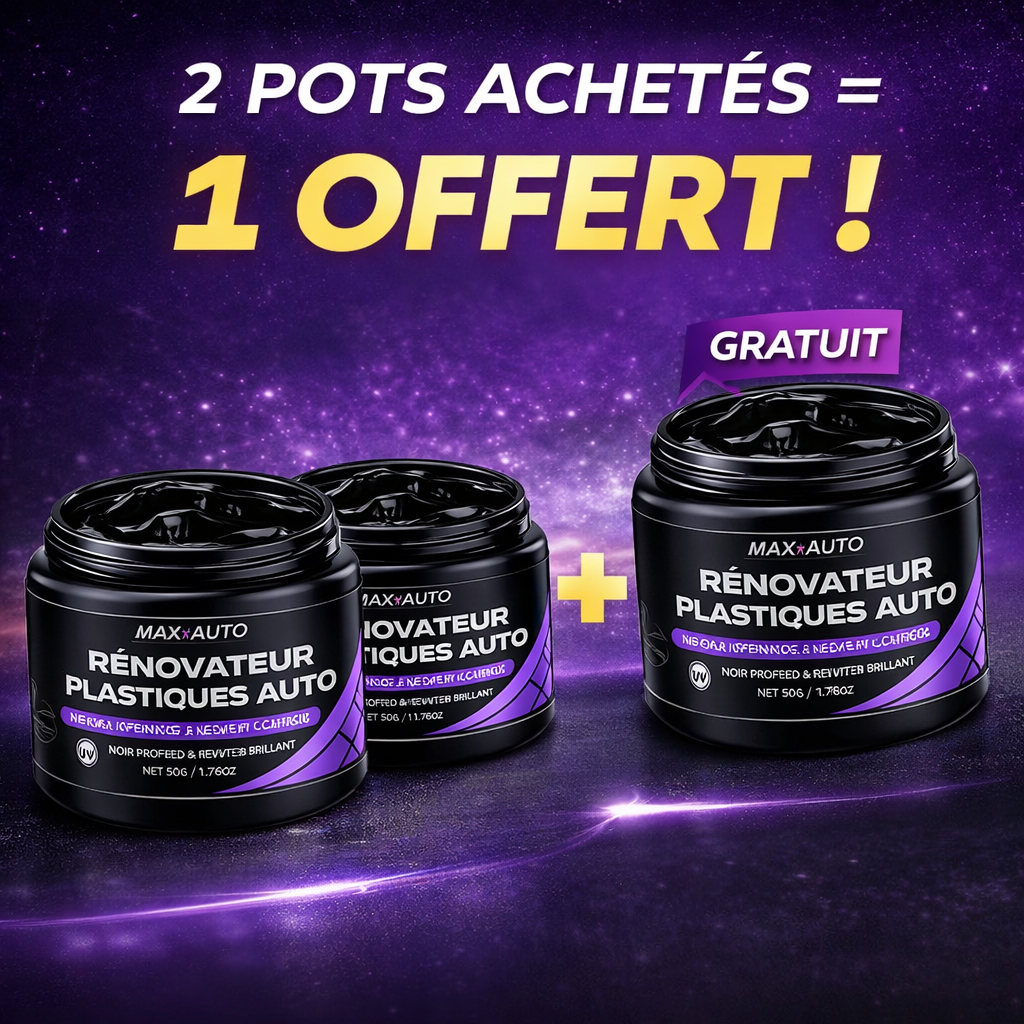 Rénovateur Plastique & Cuir Auto – Effet Noir Profond & Brillance Instantanée
