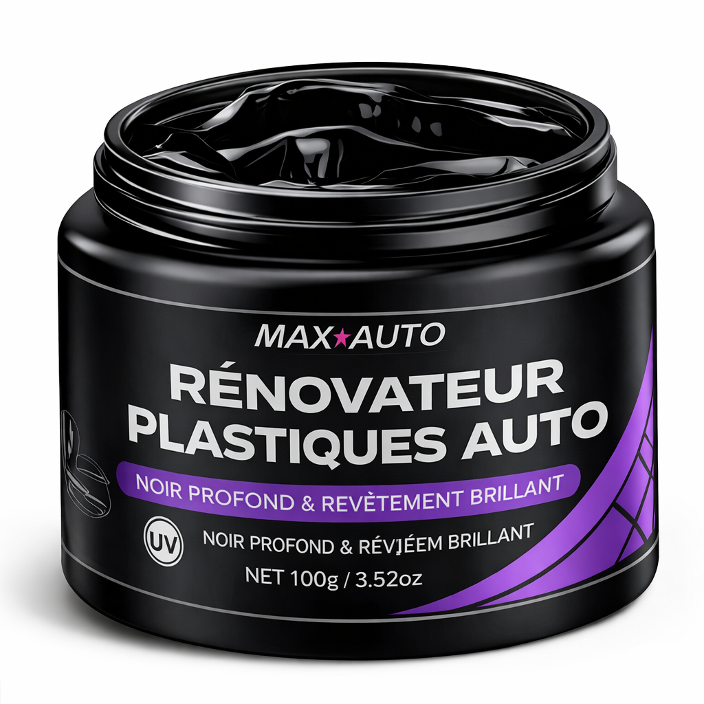 Rénovateur Plastique & Cuir Auto – Effet Noir Profond & Brillance Instantanée